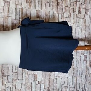 Stella Parker Collection Navy Skort with Side Tie and Gold Ring Brand New